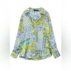 Zara satin effect shirt. New with tags